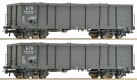 67124 Roco Set of 2 Gondola car type Eanos with coal load